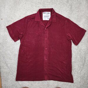 Strangers Only Base Martin 225 100% Acetate Nordstrom Shirt Size Large L Red US